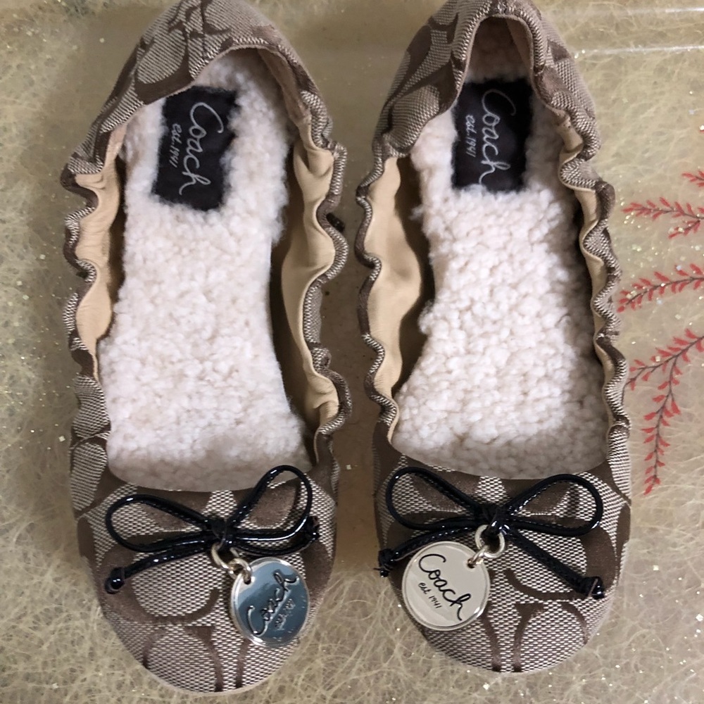 Coach ballet house slippers women’s 5/6 small